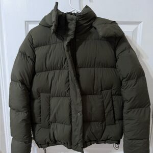 Olive Green Lululemon Wunder Puff Jacket